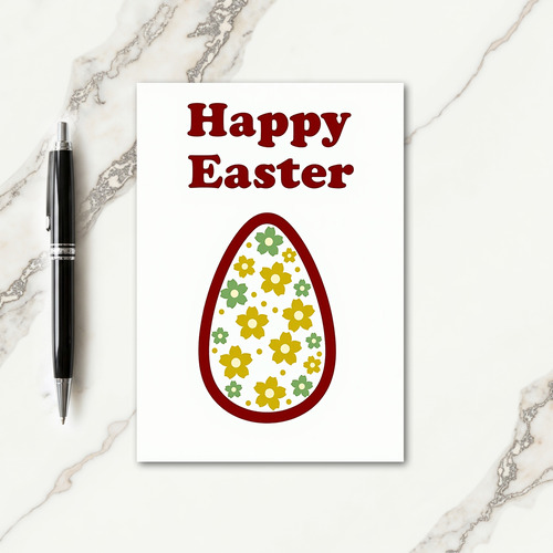 Floral Ovoid Pattern Season Card