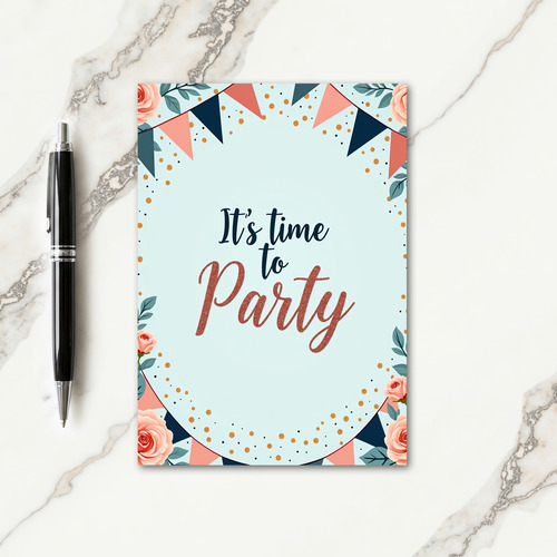 Floral Party Invitation Card