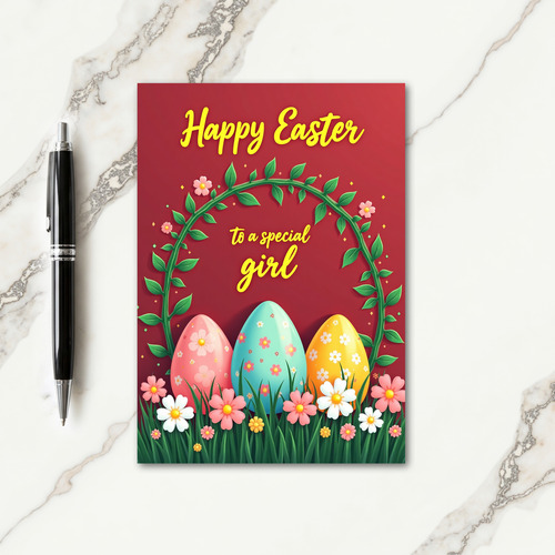 Floral Pastel Ovals Spring Card