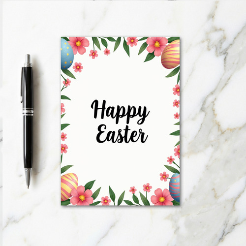 Floral Pattern Easter Card