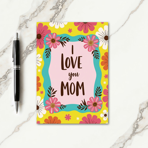 Floral Pattern Mom Card