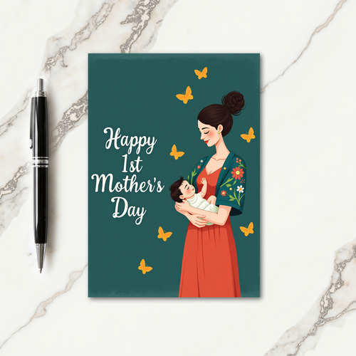 Floral Pattern Motherhood Card