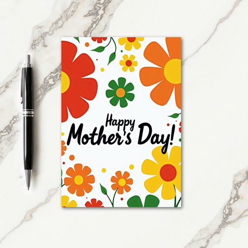 Floral Pattern Mothers Day Card
