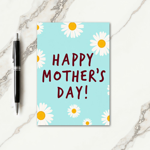 Floral Pattern Sky Blue Card