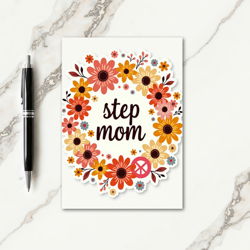 Floral Peace Mothers Day Card
