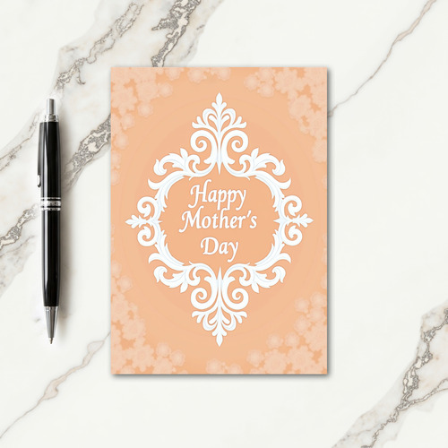 Floral Peach Mothers Day Card