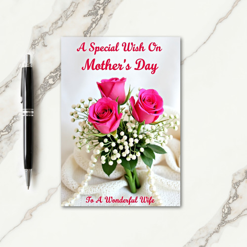 Floral Pearl Mothers Day Card