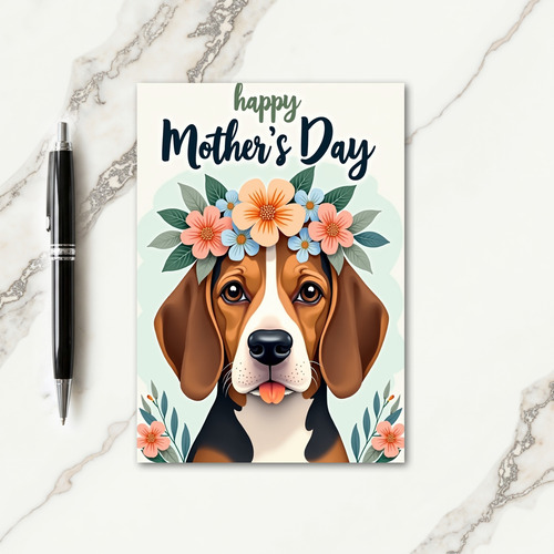 Floral Pet Mothers Day Card
