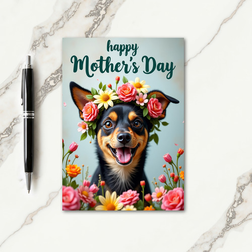 Floral Pet Portrait Card