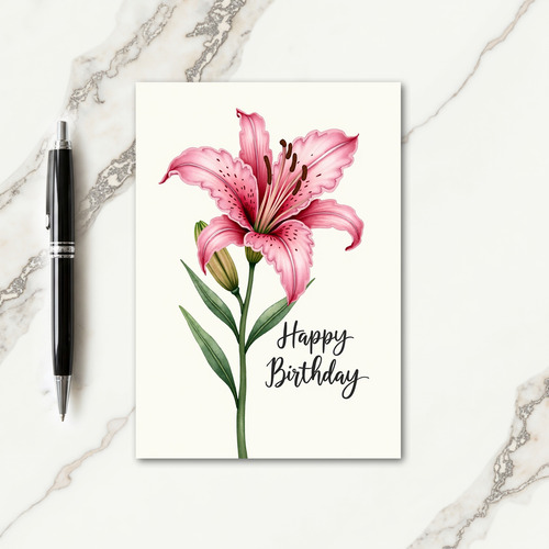 Floral Petal Birthday Card
