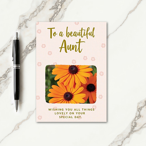 Floral Photo Happy Mothers Day Card