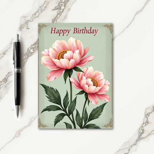 Floral Pink Bloom Card