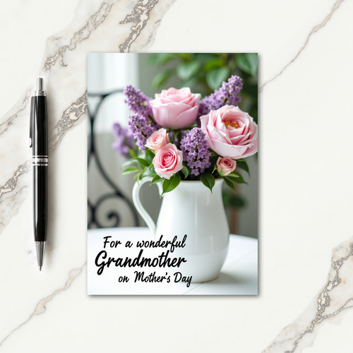 Floral Pitcher Greeting Card