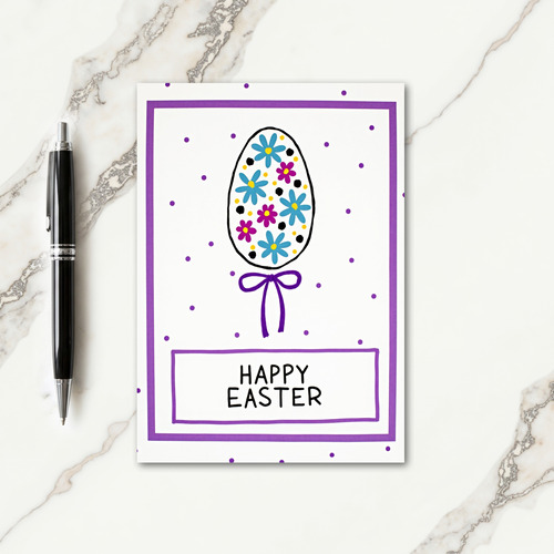 Floral Polka Dot Easter Card