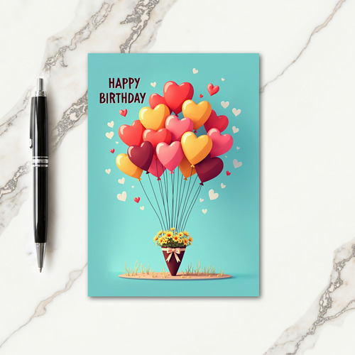 Floral Pot Birthday Card