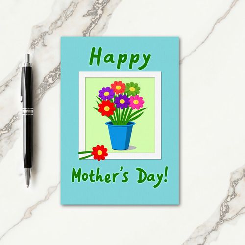 Floral Pot Mothers Day Card
