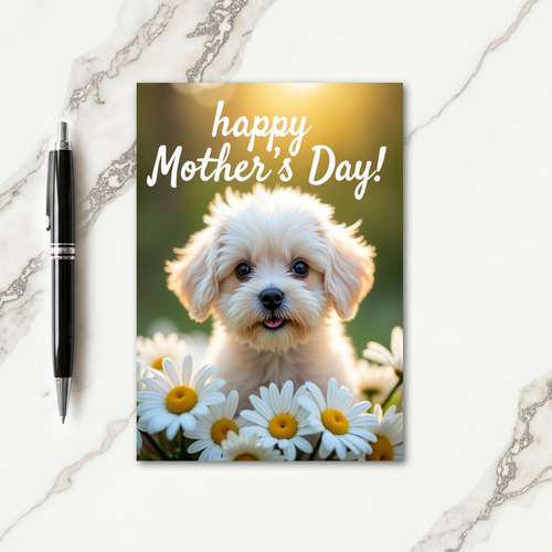 Floral Puppy Celebration Card