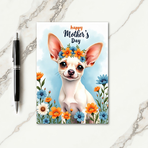 Floral Puppy Friend Card