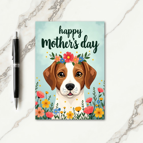 Floral Puppy Love Card