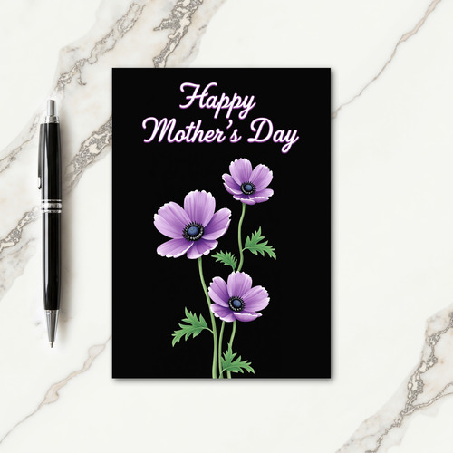Floral Purple Hues Mothers Day Card
