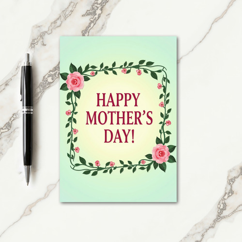 Floral Roses Greeting Card