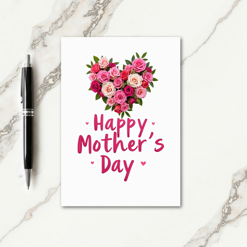 Floral Script Mothers Day Card