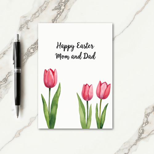 Floral Script Springtime Card