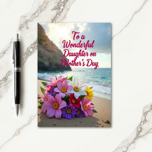 Floral Seaside Mothers Day Card