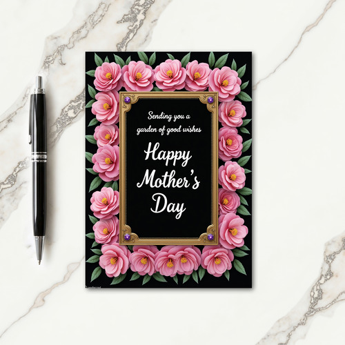 Floral Sending Wishes Mothers Day Card