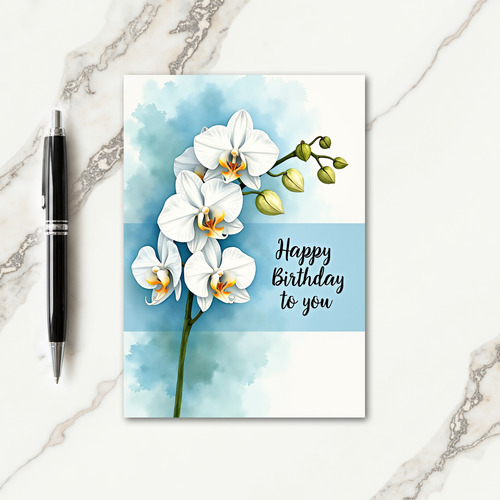 Floral Serenity Birthday Card