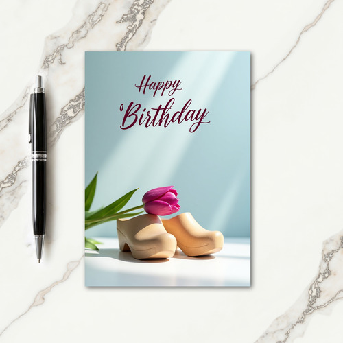 Floral Shoe Birthday Card
