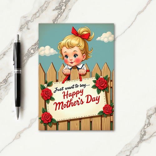 Floral Sign Mothers Day Card