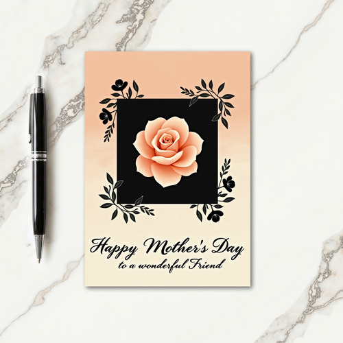 Floral Silhouette Mothers Card