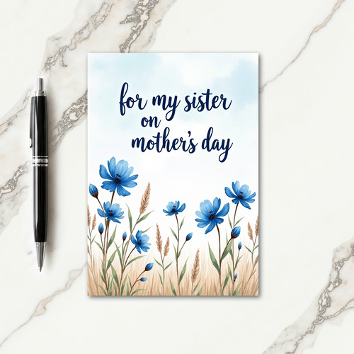 Floral Sister Mothers Day Scene Card