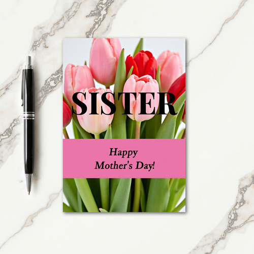 Floral Sisters Day Wish Card