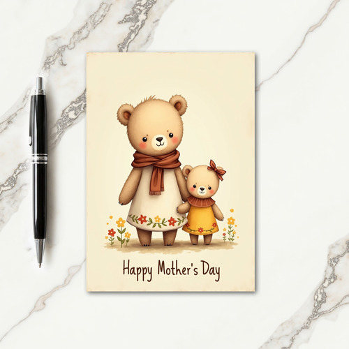 Floral Smock Mothers Day Card