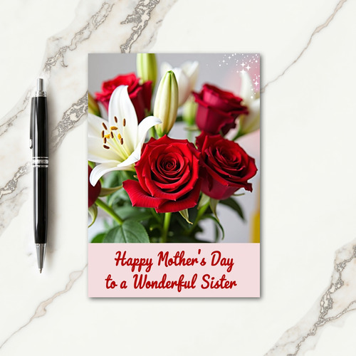 Floral Sparkle Mothers Day Card