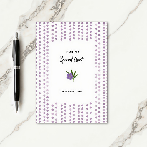 Floral Special Aunt Card