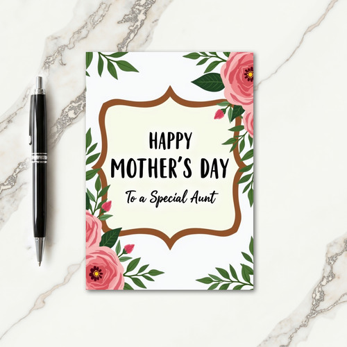 Floral Special Aunt Day Card
