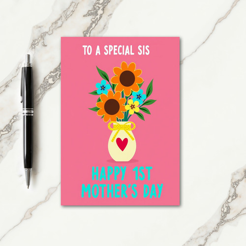 Floral Special Sis Mothers Day Card