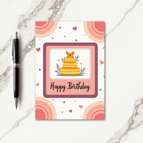Floral Sprig Birthday Card