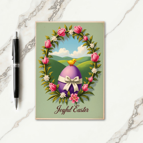 Floral Spring Hatchling Egg Card
