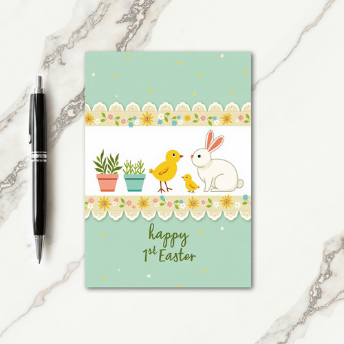 Floral Springtime Easter Card