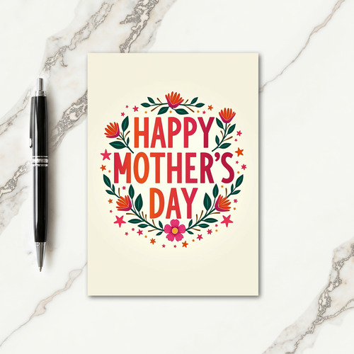 Floral Starburst Pattern Card