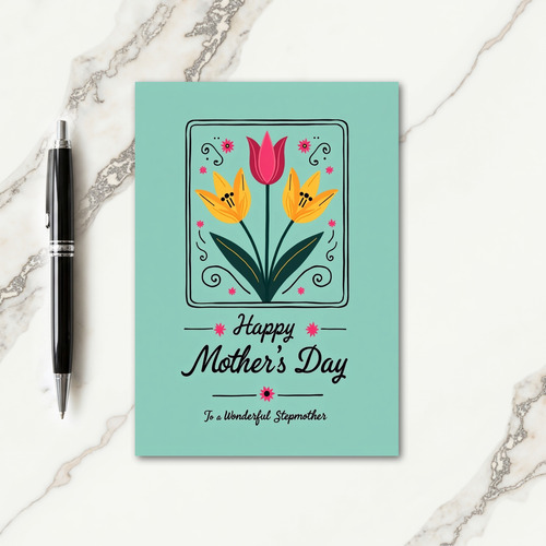 Floral Stepmother Day Card