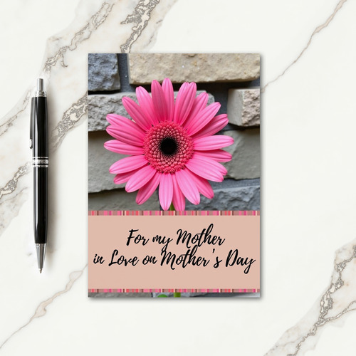 Floral Stone Wall Mothers Card