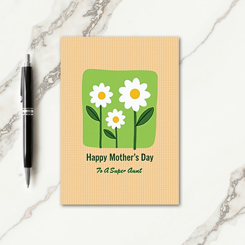 Floral Super Aunt Card