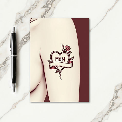 Floral Tattoo Sweet Mothers Day Card