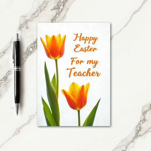 Floral Teacher Easter Day Card