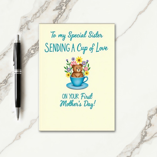 Floral Teacup Friend Card